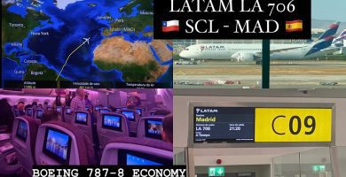 ¿Cuántos vuelos hay entre Madrid y Santiago de Chile? 8